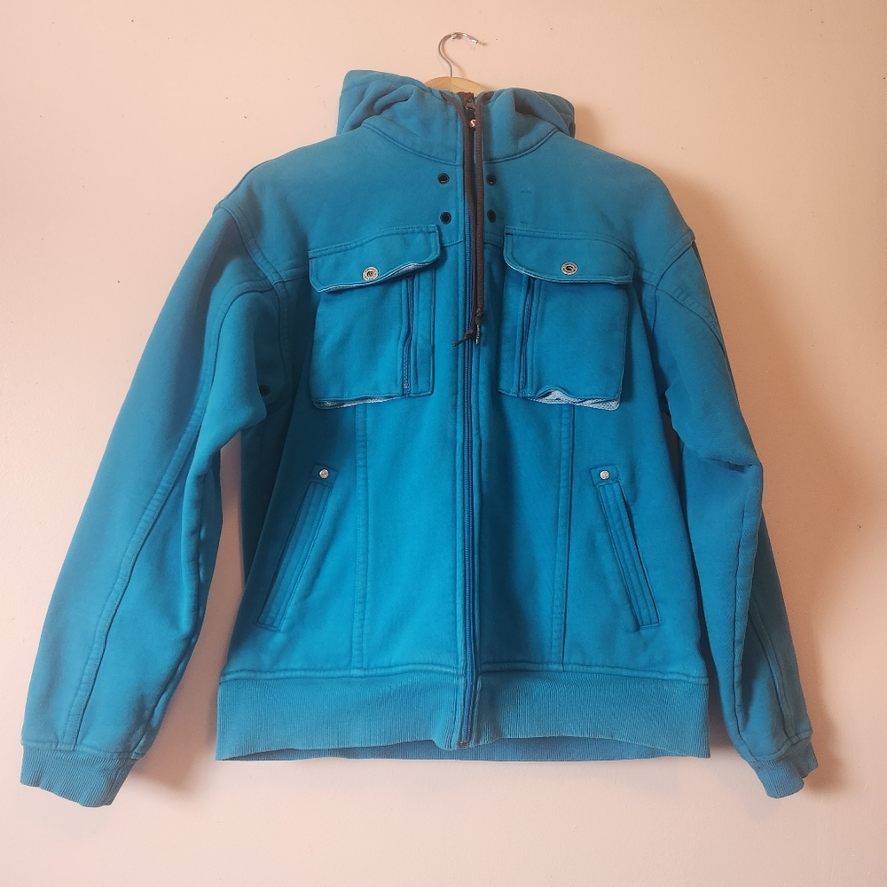 Lululemon Men's Post Game Full Zip Hoodie Teal/Blue Vintage Cargo Archive-style